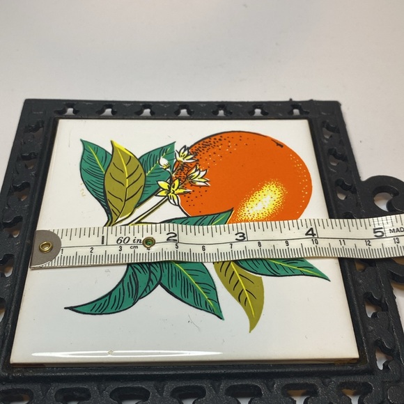 1960’s Cast Iron and Ceramic Trivet - Picture 9 of 9